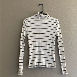 J.Crew Long Sleeve Frilly Turtleneck